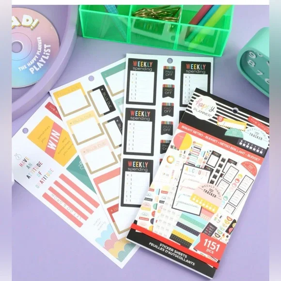 Happy Planner 1152 piece Vibrant Budget Sticker Collection NEW - Picture 5 of 10